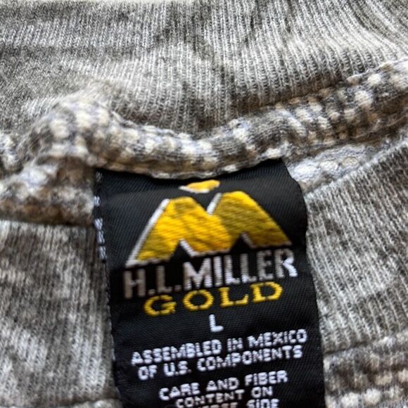 H.L. Miller Gold Vintage "California" Cotton/Poly Textured T-Shirt Tagged L Fits - Picture 2 of 8